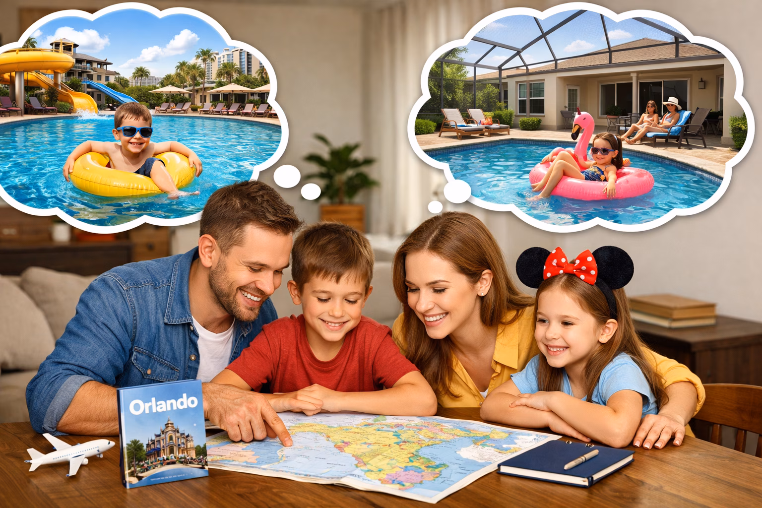 Casa de temporada em Orlando piscina privativa e espaço para toda a família